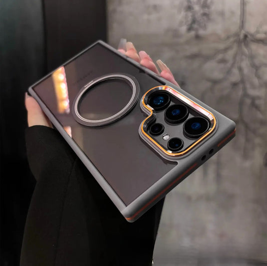 Durchsichtige Magnet Hülle  für Samsung S-Serie