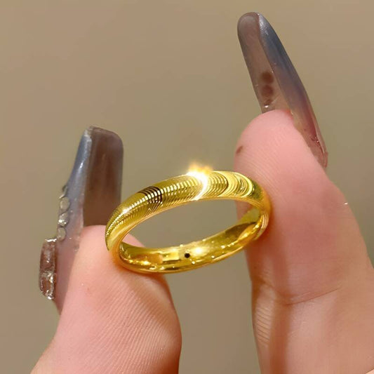 🌊Wellen aus Licht, Gold zum Anfassen✨Funkelnder offener Katzenauge-Wellenring in Gold💍