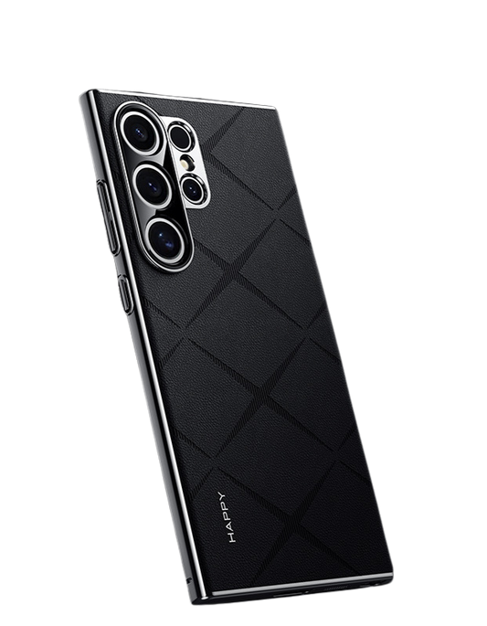 Schwarz Mesh Leder Hulle fur Samsung S-Serie