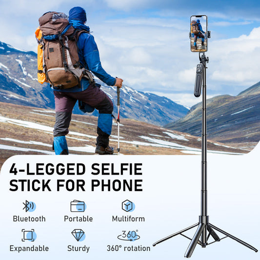 4-beiniger Selfie-Stick für Smartphones✈️kostenloser Versand