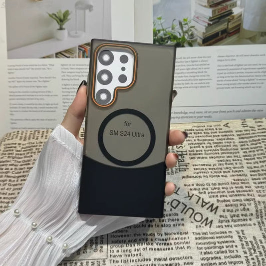 Zwei-Farben-Spleißung magnetische mattierte Fall Abdeckung Hülle für Samsung S-Serie