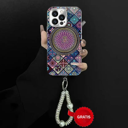 🎁Handyhänger kostenlos verschenken🌟Farbige rosa Lotusblume Totem Hülle für iPhone🎁20% Rabatt auf das Zweite✈️2 oder mehr: kostenloser Versand