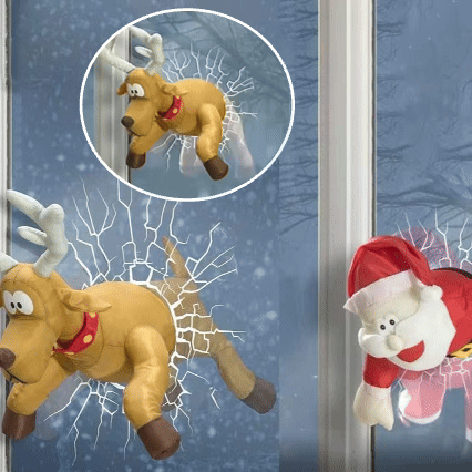 🎅✨ Der ultimative Weihnachtsmann-Fenster-Überraschungs-Decor! ✨🎅