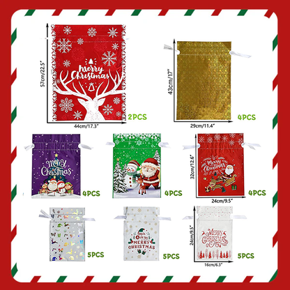 🔥33% WEIHNACHTSSONDERANGEBOT🎅Die weltbeste Weihnachtsgeschenktüte mit Kordelzug🎁