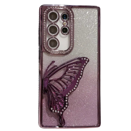 Glitzer Schmetterling  Hülle für Samsung S-Serie