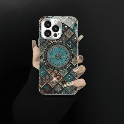 Farbige blaue Lotusblume Totem Hülle für iPhone🎁20% Rabatt auf das Zweite✈️2 oder mehr: kostenloser Versand