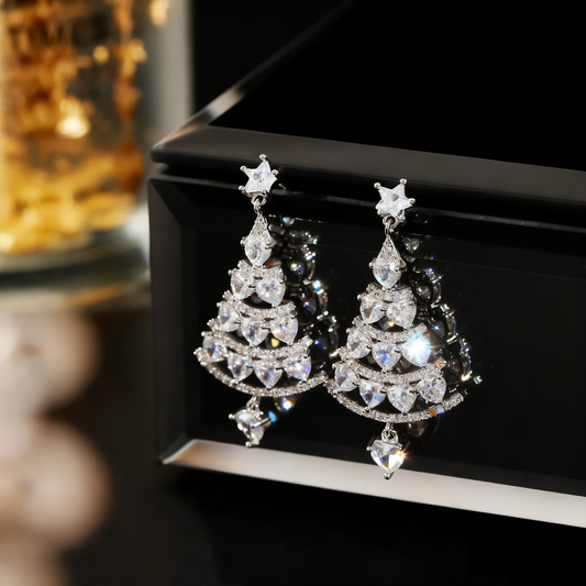 Funkelnde Weihnachtsbaum Ohrringe🎄✨