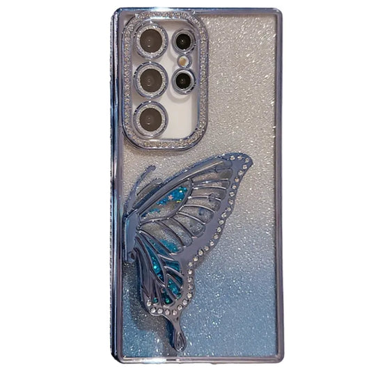 Glitzer Schmetterling  Hülle für Samsung S-Serie