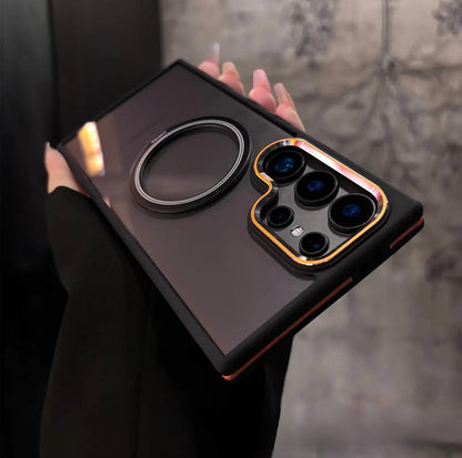 Durchsichtige Magnet Hülle  für Samsung S-Serie