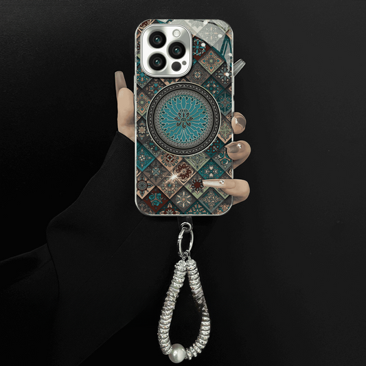 Farbige blaue Lotusblume Totem Hülle für iPhone🎁20% Rabatt auf das Zweite✈️2 oder mehr: kostenloser Versand