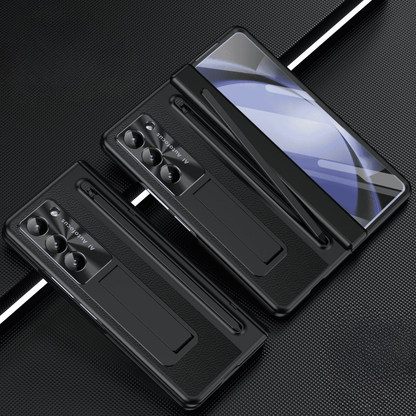 mit Halterung und integrierter Schutzfolie Hülle für Samsung Fold-Serie🎁Kostenloser Stylus