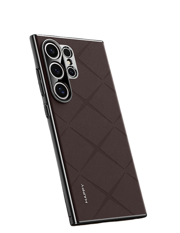  Braun Mesh Leder Hulle fur Samsung S-Serie