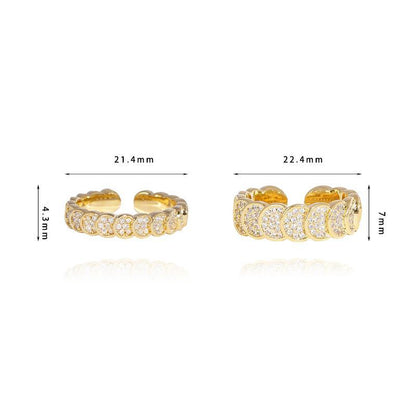 Funkelnder Münz-Ring mit Vollbesatz