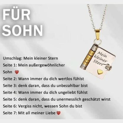 Herz-Buch-Halskette Aufklappbar – Einzigartiges Geschenk für Weihnachten & Neujahr