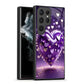 Violett Herzform Glas Hülle für Samsung S-Serie