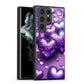 Violett Herzform Glas Hülle für Samsung S-Serie