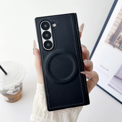 Luxuriöses Premium-Leder Magnetische Hülle für Samsung Fold-Serie