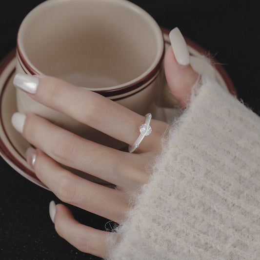 ✨Diamantring mit drehbarer Fassung – offene Rückseite✨