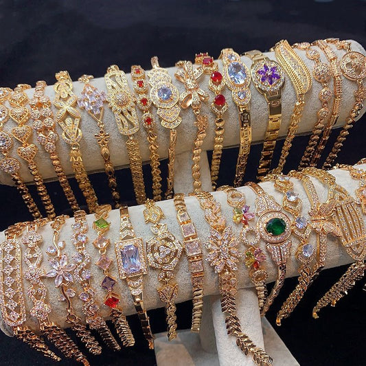 Schweres Industrie-Design Armband mit voller Mikro-Einlage von Zirkonsteinen