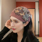Mode-Breiter Stoff-Haarreif mit Blumenstickerei