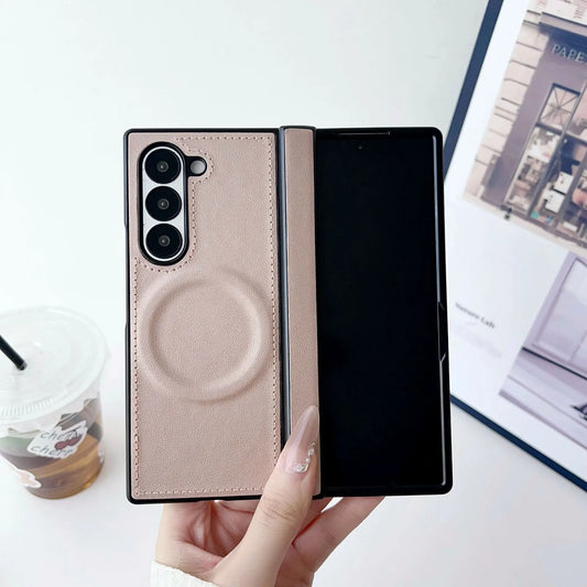 Luxuriöses Premium-Leder Magnetische Hülle für Samsung Fold-Serie