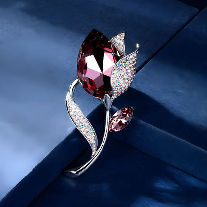 Tulpen-Broschen mit funkelnden Kristallen 🌷✨