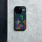 Pixeliertes Tetris Glas Hülle für iPhone
