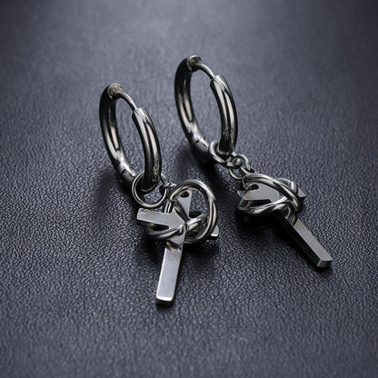 ✨ Einzigartiger Wickel-Kreuz Ohrschmuck: Ohrringe & Ohrclips ✨