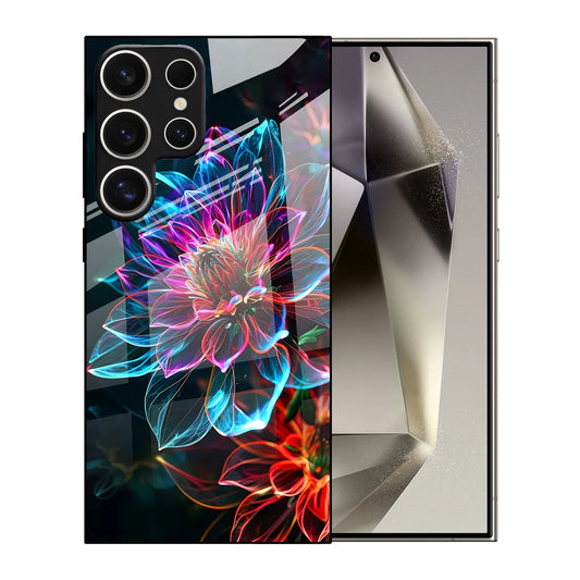 Dunkler Lotus Glas Hülle für Samsung S-Serie