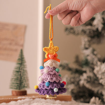 🎄 Einzigartige Weihnachtsbaum-Strickdekoration Mit Glöckchen! 🎄