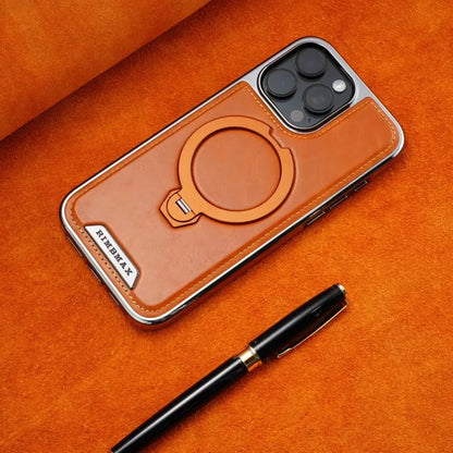 Luxuriöse Leder mit Ständer Magnetische Hülle für iPhone