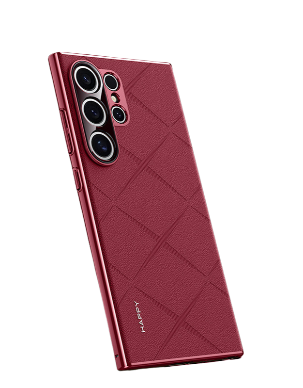 Rot Mesh Leder Hulle fur Samsung S-Serie