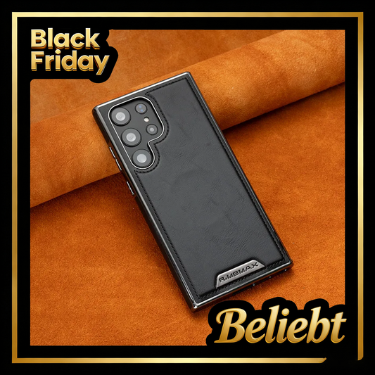 Luxus-Leder mit integriertem Magnetring Hülle für Samsung S-Serie