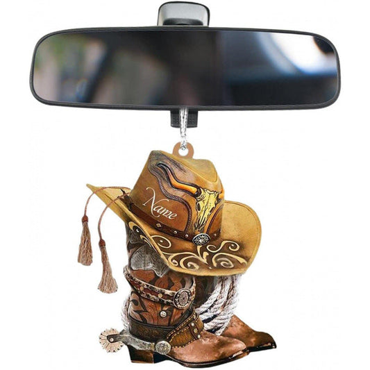 🤠✨ Der Westernstiefel-Autoanhänger – Fahren Sie stilvoll in den Sonnenuntergang! ✨🤠