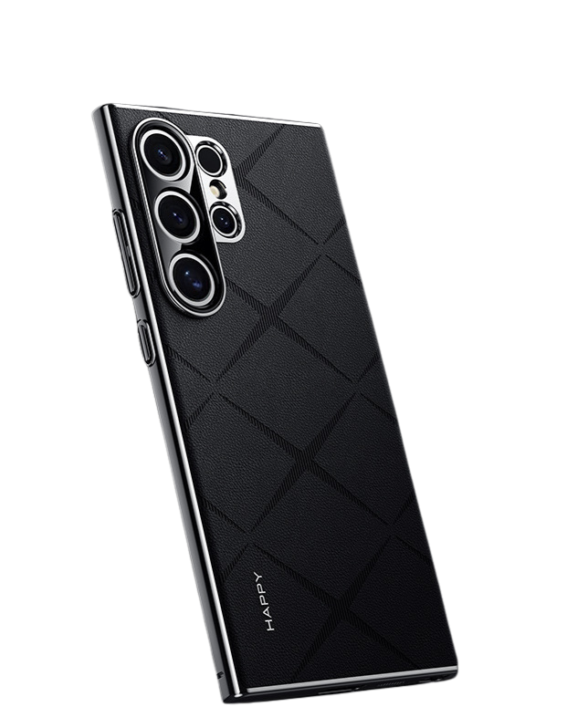 Schwarz Mesh Leder Hulle fur Samsung S-Serie