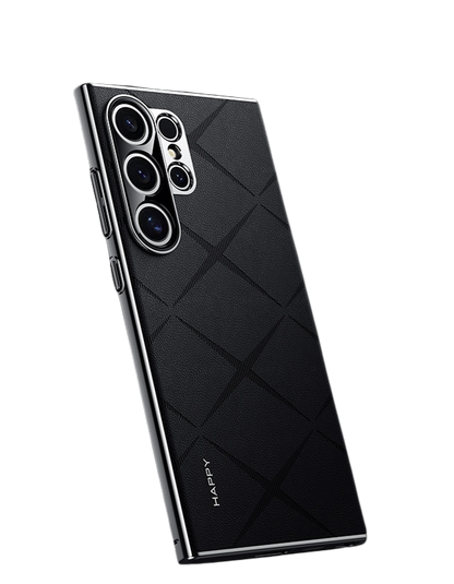 Schwarz Mesh Leder Hulle fur Samsung S-Serie