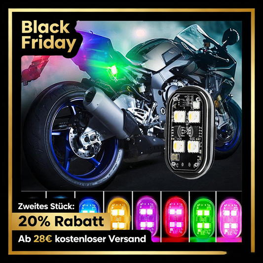 Tragbare LED-Warnleuchte für Autos mit Fernbedienung🏍️