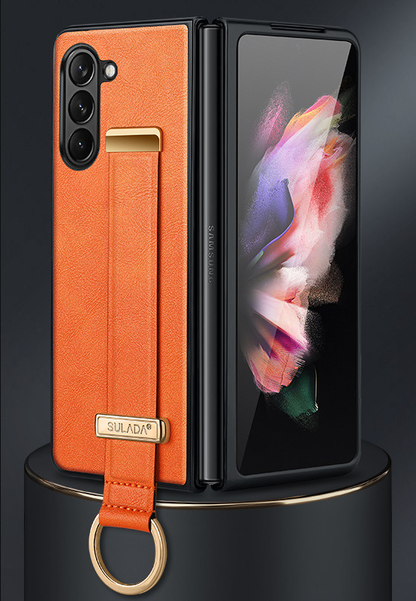 Hochwertiges italienisches Kalbsleder Etui Hülle für Samsung Fold-Serie