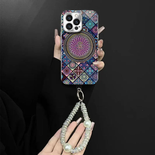 🎁Handyhänger kostenlos verschenken🌟Farbige rosa Lotusblume Totem Hülle für iPhone🎁20% Rabatt auf das Zweite✈️2 oder mehr: kostenloser Versand