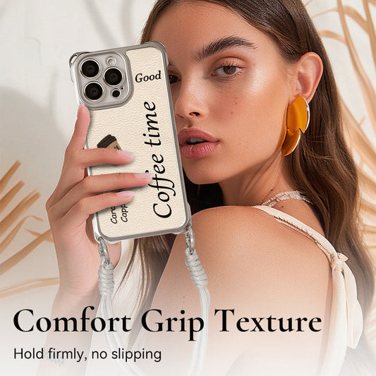 mit 3D-Kaffee-Puppe Hülle für iPhone 🎁Trageband Süße kostenlos verschenken