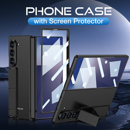 mit Displayschutzfolie Hülle für Samsung Fold-Serie