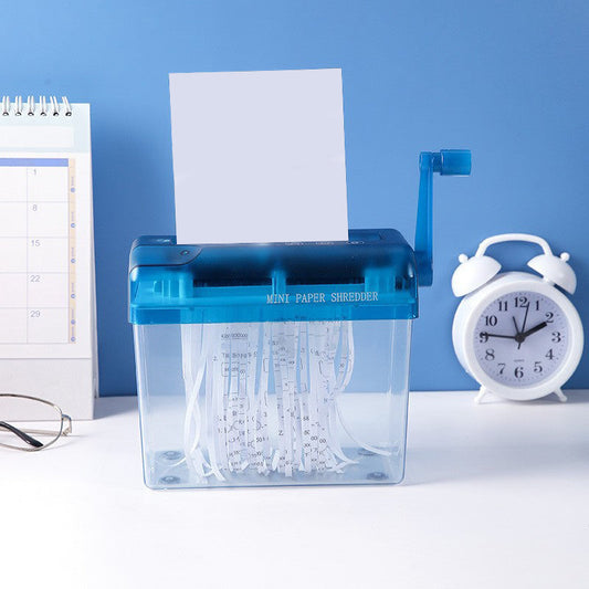 Mini-Aktenvernichter mit Handkurbel