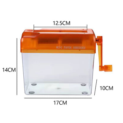 Mini-Aktenvernichter mit Handkurbel