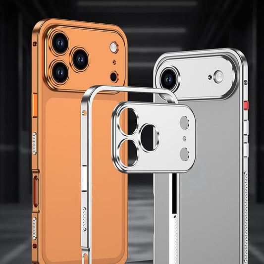 Metallrahmen mit Wärmeableitung und Seepferdchen-Schnallen-Design Hülle für iPhone