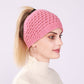 Gestricktes Stirnband – Ohrenschützer – Weite Kapuze – Haaraccessoire-Stirnband – Herbst/Winter Damen