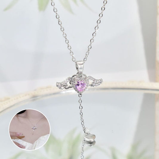 Rosa Engelsflügel-Halskette