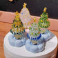Handgefertigte drehbare Weihnachtsbaumkugeln aus Glas