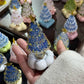 Handgefertigte drehbare Weihnachtsbaumkugeln aus Glas