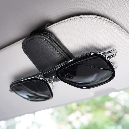 Magnetischer Sonnenbrillenhalter aus Leder für das Auto