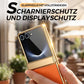 Klapphülle mit vollständigem Scharnierschutz und Displayschutz Handyhülle für Samsung Flip